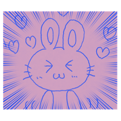 ゆるい感じのうさぎスタンプ