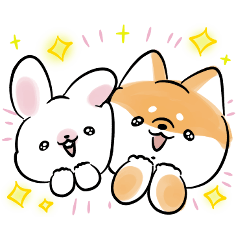 ほんわかしばいぬとうさぎ