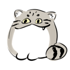 マヌルネコモドキのスタンプ