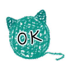 毛糸猫のスタンプ