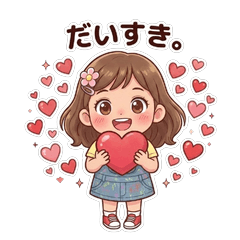 毎日使える♪かわいいハナちゃんのスタンプ