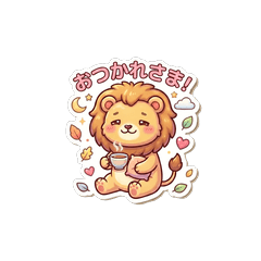 ぷちライオンの毎日スタンプ
