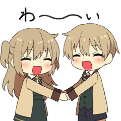 動く！双子ちゃんスタンプ