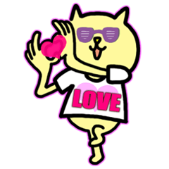 いけてるねこのスタンプ