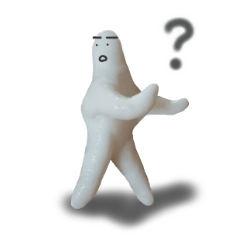 白っぽい生き物　なんちゃって３Ｄ