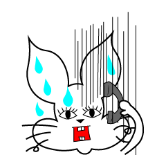 今日も頑張るテレアポうさぎ