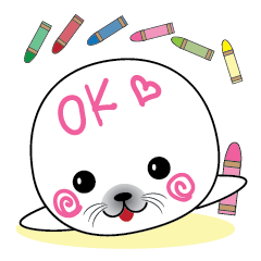 クレヨン（らくがき）アザラシ