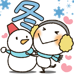 しろくて丸い★冬の棒人間