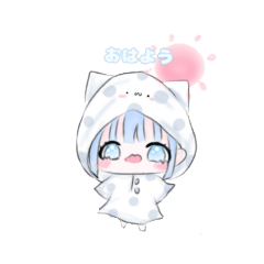 みずいろねこのおんなのこ