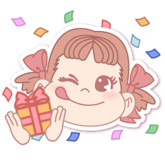 表情豊かなペコちゃんスタンプ♪