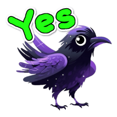 可愛いカラスのスタンプ★使いやすい