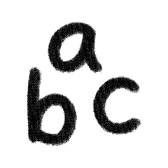 happy black Letter sticker