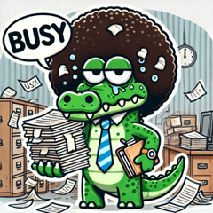 アフロワニのスタンプ@SFW