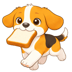 敬語も使える大き目文字のビーグルと鳥たち