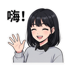 カフェ店員の日常（アニメ風）