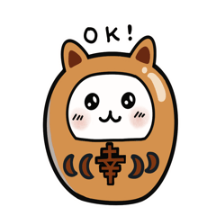 だるま道　猫達磨