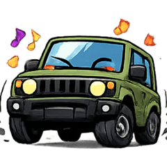 ちいさなSUVくんの気持ちスタンプ