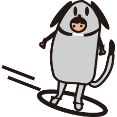 イヌ着ぐるみ少年