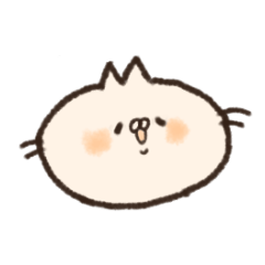 顔のパーツが真ん中によっているねこ