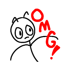 コミカルな棒人間