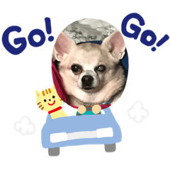 犬と猫とハムスターのスタンプ