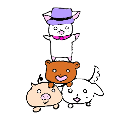 謎な4匹の日常スタンプ