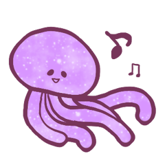 ゆる宇宙柄クラゲとシェル