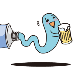 押されて飛び出すチューブくんの日常トーク