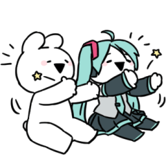 初音ミク ×すこぶる動くウサギ