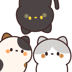 動く♪ねこねこのスタンプ