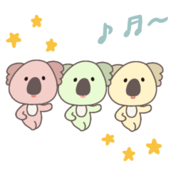 コアラのあいさつスタンプ