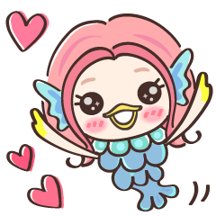 キュートなアマビエちゃんスタンプ♡
