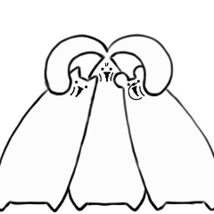 動く変なうさぎとねことくま