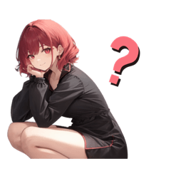 レッドショートパジャマガール