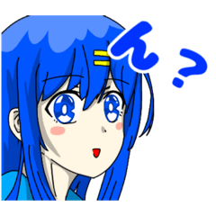 青い子スタンプ！