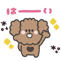 トイプードルさん◎あいさつスタンプ #2