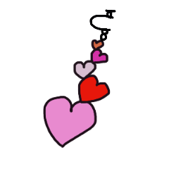 あおのハートのイヤリング