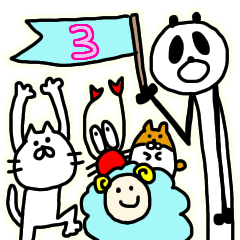 ゆる〜い落書きねこちゃんフレンズ3