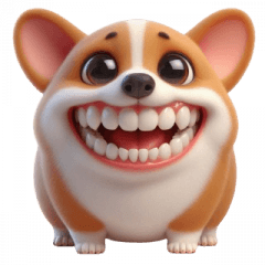 短足コーギーの面白い絵文字ステッカー