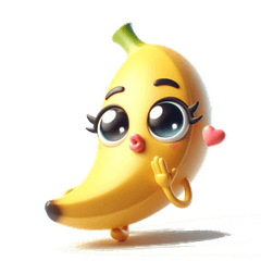 かわいくておもしろいバナナのカートゥーン