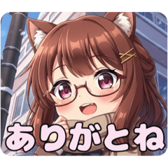 冬のお出かけスタンプ(くりみ＆あかみ)