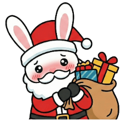 かわいいサンタのうさぎ V.2