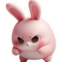 ぷんすか頬を膨らませたお尻大きめなピンク