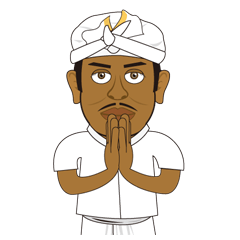 バリニーズの日常スタンプ（挨拶編）