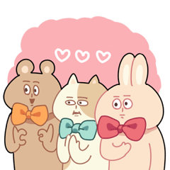 シュールうさねこくまスタンプ