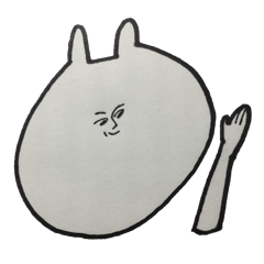 ちゃっちいうさぎのスタンプ。