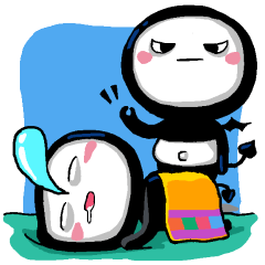 メタボ悪魔の日常：毎日に無難なスタンプ！