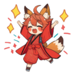 かわいいキツネ男の子