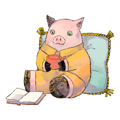 マイペースなブタさん