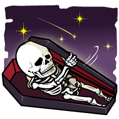 笑う骨／デフォルメキャラ／文字なし版